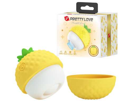 Желтый клиторальный стимулятор-ананас Pineapple Secret