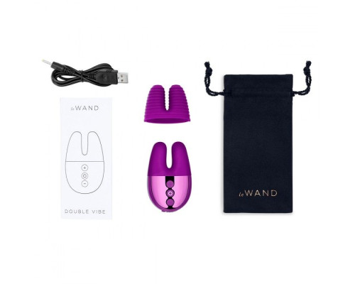 Фиолетовый вибратор с ушками Le Wand Double Vibe