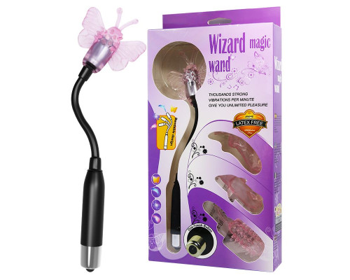 Вибратор для точечной стимуляции с 4 насадками