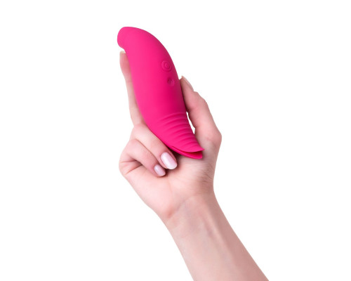 Ярко-розовый многофункциональный стимулятор клитора Blossy