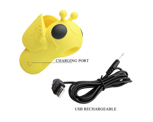 Желтый вакуумный стимулятор-пчелка Magic Bee