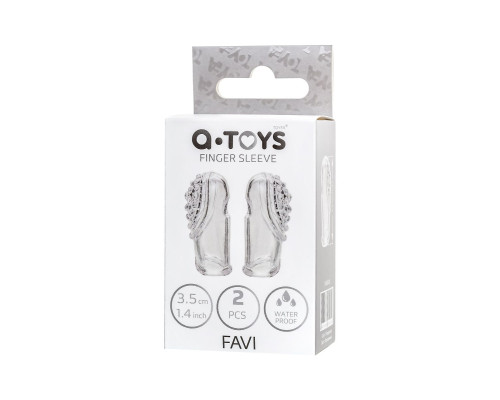 Комплект из 2 прозрачных насадок на палец Favi