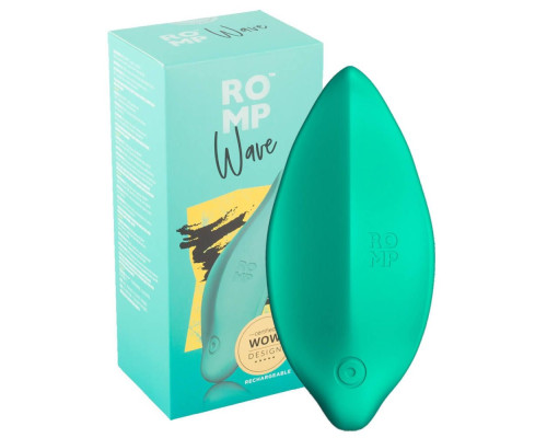 Зеленый клиторальный стимулятор Romp Wave