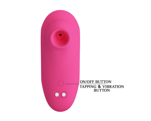 Розовый вакуумный клиторальный массажер Arila