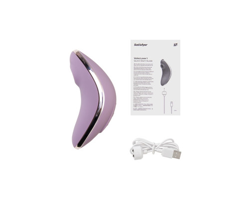 Сиреневый вакуум-волновой вибростимулятор клитора Satisfyer Vulva Lover 1