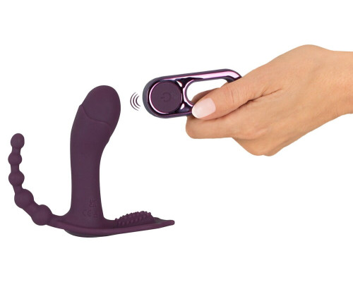 Фиолетовый вибратор для ношения в трусиках ARIVA RC Panty Vibrator