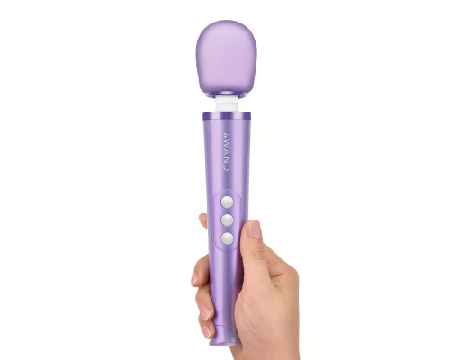 Сиреневый жезловый мини-вибратор Le Wand c 6 режимами вибрации
