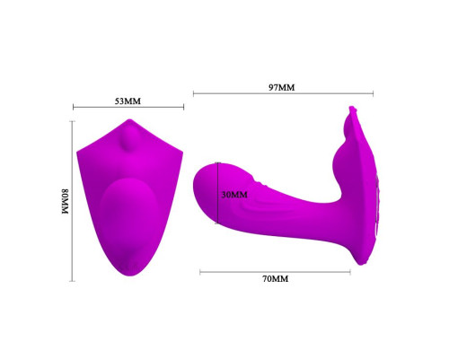 Лиловый вибромассажёр Willie с пультом ДУ
