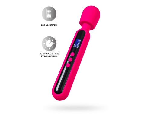 Ярко-розовый wand-вибратор Mashr - 23,5 см.