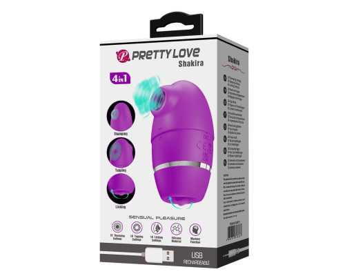 Лиловый стимулятор клитора 4-в-1 Shakira