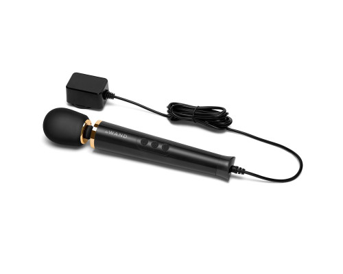 Черный проводной вибратор Le Wand Petite Vibrating Massager - 25 см.