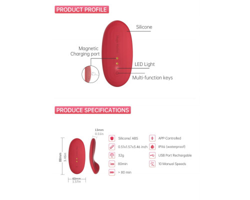 Вибромассажер в трусики Magic Motion Nyx - 8,8 см.