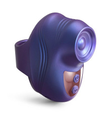 Синий клиторальный стимулятор на палец Kisscool