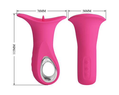 Розовый вибратор с язычком Clyde