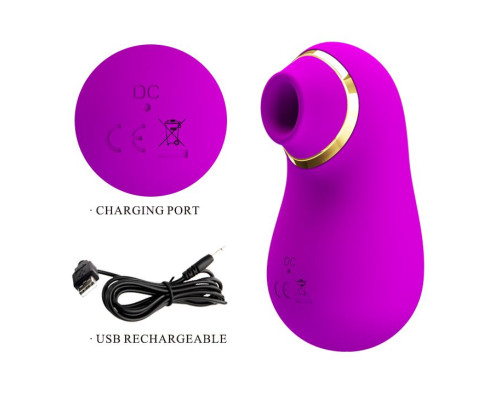 Лиловый вакуумный стимулятор клитора Emily