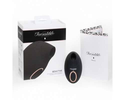 Черный клиторальный вакуум-волновой массажер Irresistible Seductive