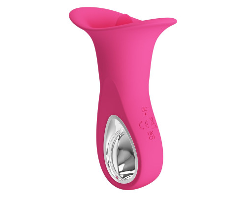 Розовый вибратор с язычком Clyde