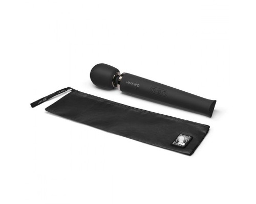 Черный матовый жезловый вибратор Le Wand с 20 режимами