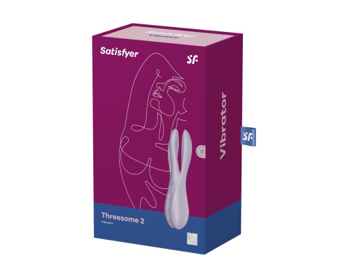 Сиреневый клиторальный вибромассажер Threesome 2
