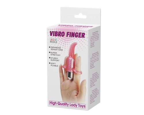 Насадка на палец в виде вибромассажера с щёточкой