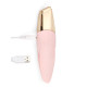 Нежно-розовый мини-вибратор с раздвоенным кончиком - 12,3 см.