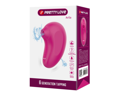 Розовый вакуумный клиторальный массажер Arila