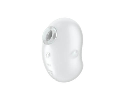 Белый вакуум-волновой стимулятор клитора с вибрацией Cutie Ghost