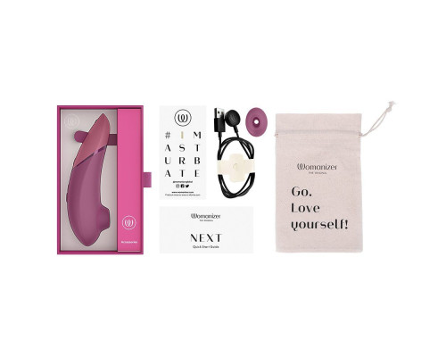 Грязно-розовый бесконтактный клиторальный стимулятор Womanizer Next