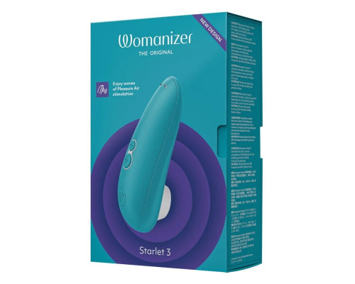 Бирюзовый клиторальный стимулятор Womanizer Starlet 3