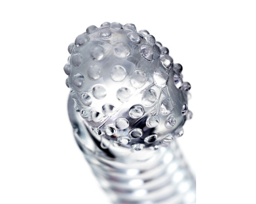 Прозрачная рельефная насадка на палец Dale - 8,5 см.