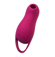 Малиновый вакуум-волновой стимулятор клитора с вибрацией Pocket Pro 1