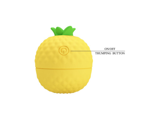 Желтый клиторальный стимулятор-ананас Pineapple Secret