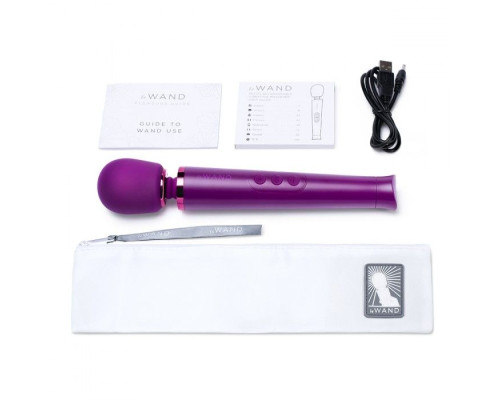 Фиолетовый жезловый мини-вибратор Le Wand Petite c 6 режимами вибрации