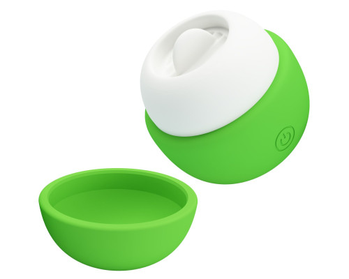 Зеленый клиторальный стимулятор в форме яблочка Apple Secret