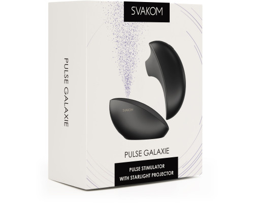 Черный вакуум-волновой стимулятор Pulse Galaxie с проекцией звёздного неба