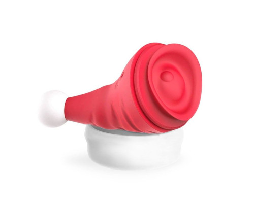 Красный вибростимулятор в форме колпака Magical Santa Hat