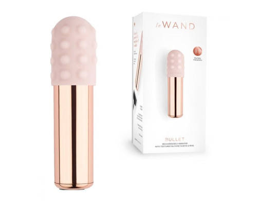 Пудровая вибропулька Le Wand Bullet с 2 нежными насадками