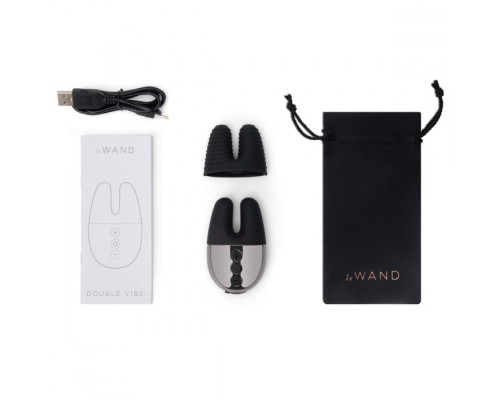 Черный вибратор с ушками Le Wand Double Vibe