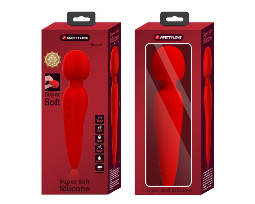 Красный жезловый вибратор Meredith