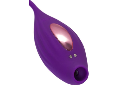 Фиолетовый вакуумный стимулятор клитора Ginny с виброяйцом