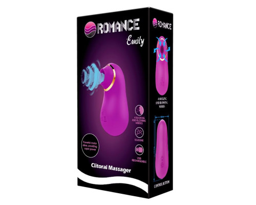 Лиловый вакуумный стимулятор клитора Emily