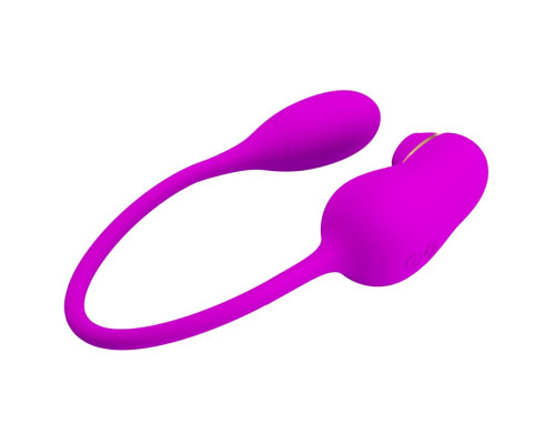 Лиловый вакуумный клиторальный стимулятор Kama с виброяйцом