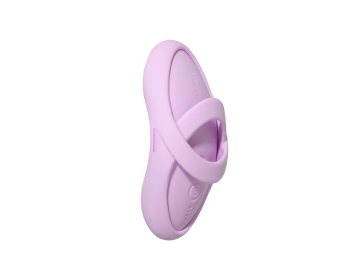 Сиреневый вибромассажёр на пальцы Echo 2 с функцией нагрева