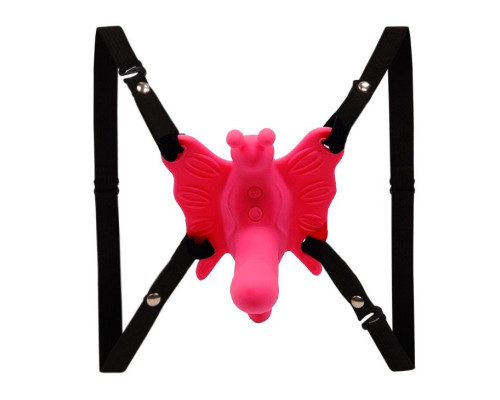 Стимулятор клитора  бабочка  на ремешках с вибрацией