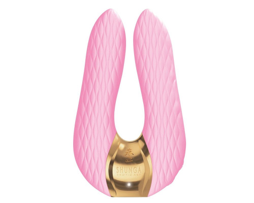 Розовый двойной вибростимулятор AIKO с двумя моторами