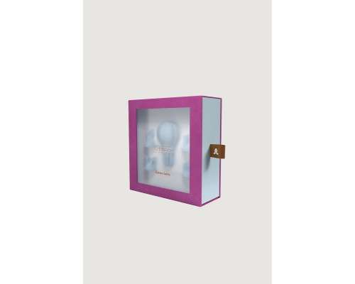 Голубой стимулятор клитора с 5 насадками Caress