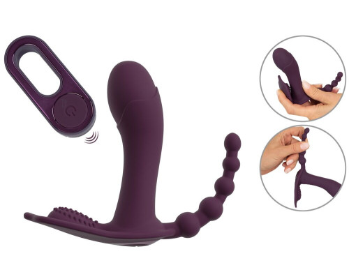 Фиолетовый вибратор для ношения в трусиках ARIVA RC Panty Vibrator