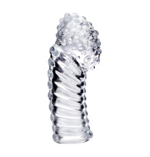Прозрачная рельефная насадка на палец Dale - 8,5 см.