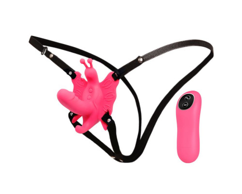 Стимулятор клитора  бабочка  на ремешках с вибрацией