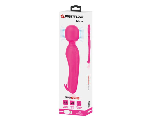 Розовый жезловый вибромассажер Curtis - 23,1 см.